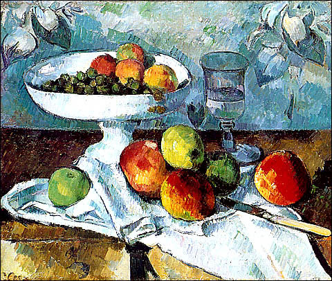 Paul Cézanne, "Fruit Bowl, Glass, and Apples" (1879-1882) 