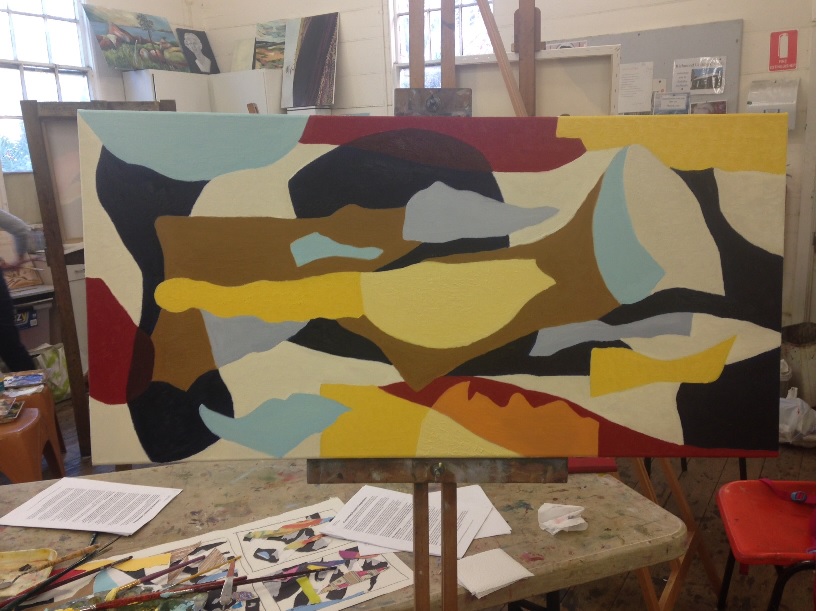 Karin, mixed media on canvas