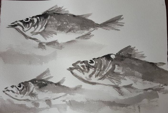 Lauren Ottaway, ink on rice paper, 2015