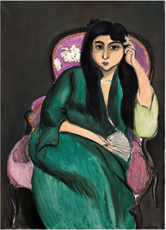 Henri Matisse, Laurette in Green in a Pink Chair, 1917