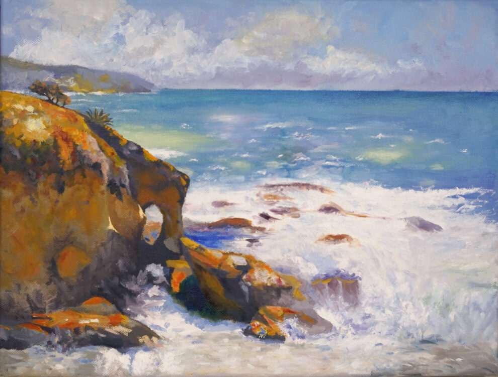 Serena Ch ocean coast painting