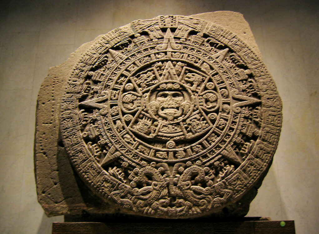 The Aztec Sun Stone by User “Xuan Che”, CC BY 2.0, Flickr.