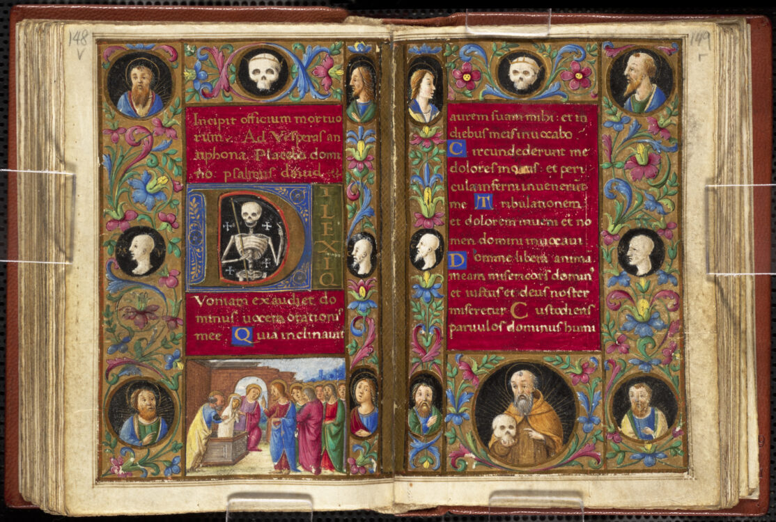 An Italian Book of Hours (1498) used during the Office for the Dead via Wikipedia.