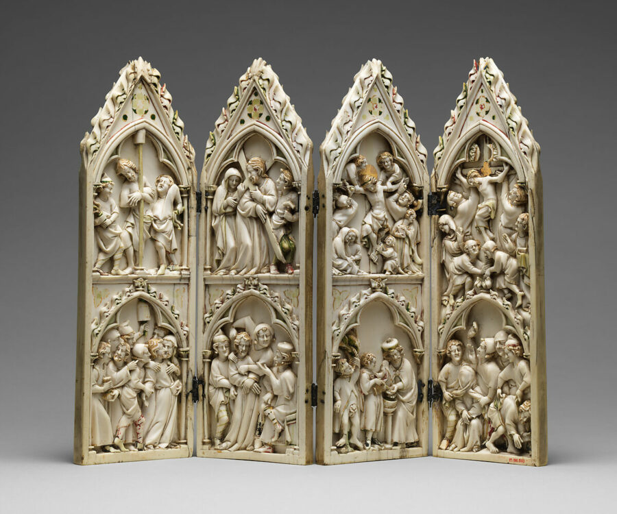Polyptych with Scenes from Christ's Passion, French or German, ca. 1350 via The Met Museum, New York.